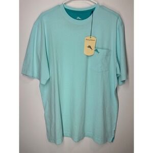 Tommy Bahama Crew Neck Bali Skyline Short‎ Sleeve Embroidered Pocket T-Shirt - M